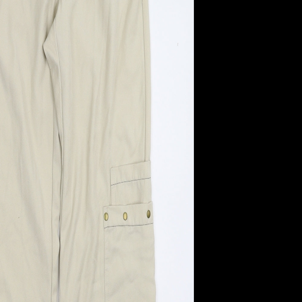 HEINE Womens Beige   Cargo Trousers Size 8 L30 in