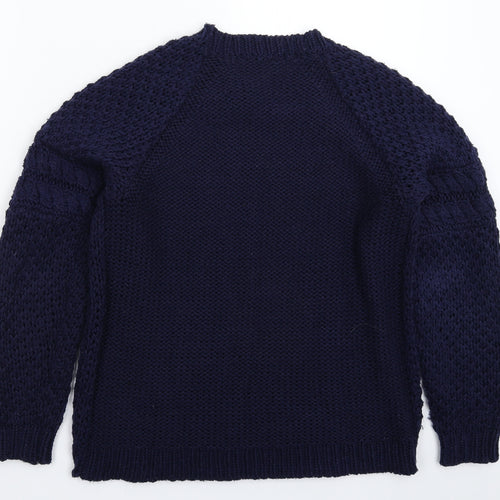 Dorothy Perkins Womens Blue  Knit Pullover Jumper Size 14