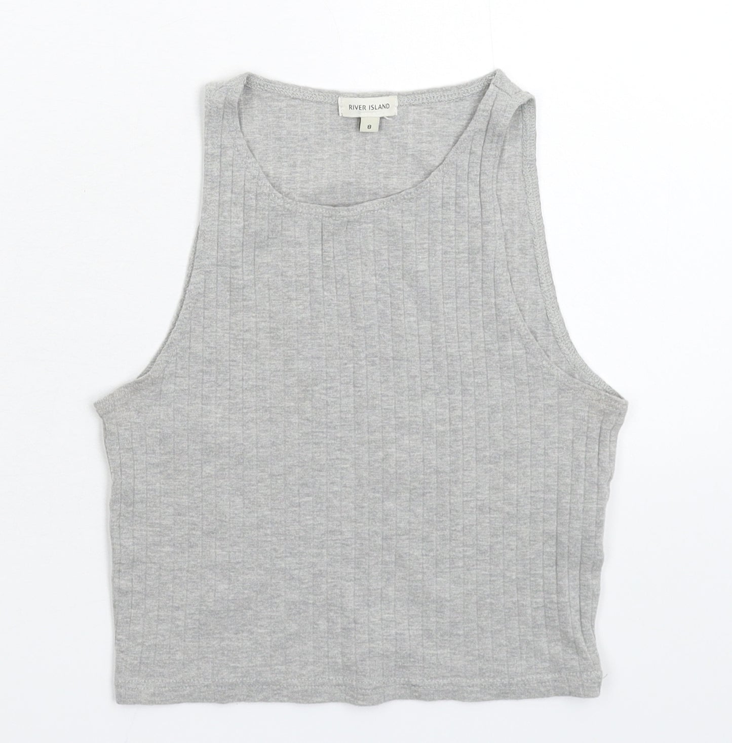River Island Womens Grey   Basic Tank Size 8