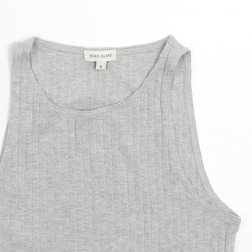 River Island Womens Grey   Basic Tank Size 8