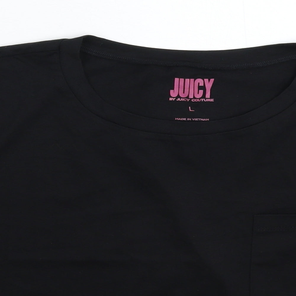 Juicy Couture Womens Black   Basic T-Shirt Size L