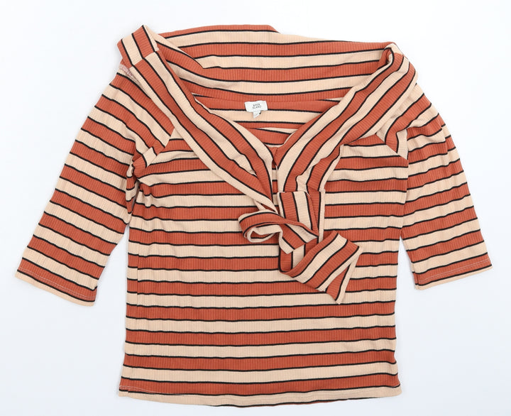 River Island Womens Multicoloured Striped Pullover Jumper Size 16