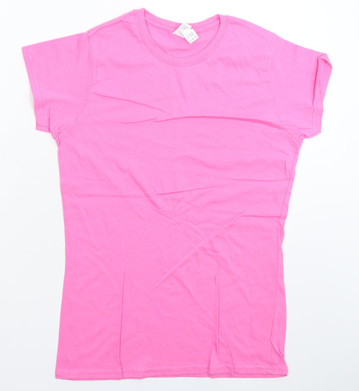 Gildan Womens Pink   Basic T-Shirt Size L