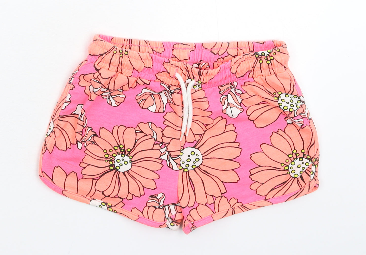NEXT Girls Pink Floral  Sweat Shorts Size 9 Years