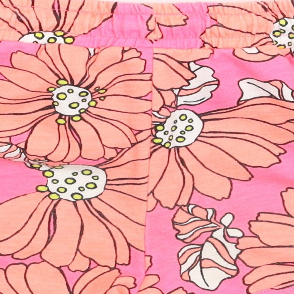 NEXT Girls Pink Floral  Sweat Shorts Size 9 Years