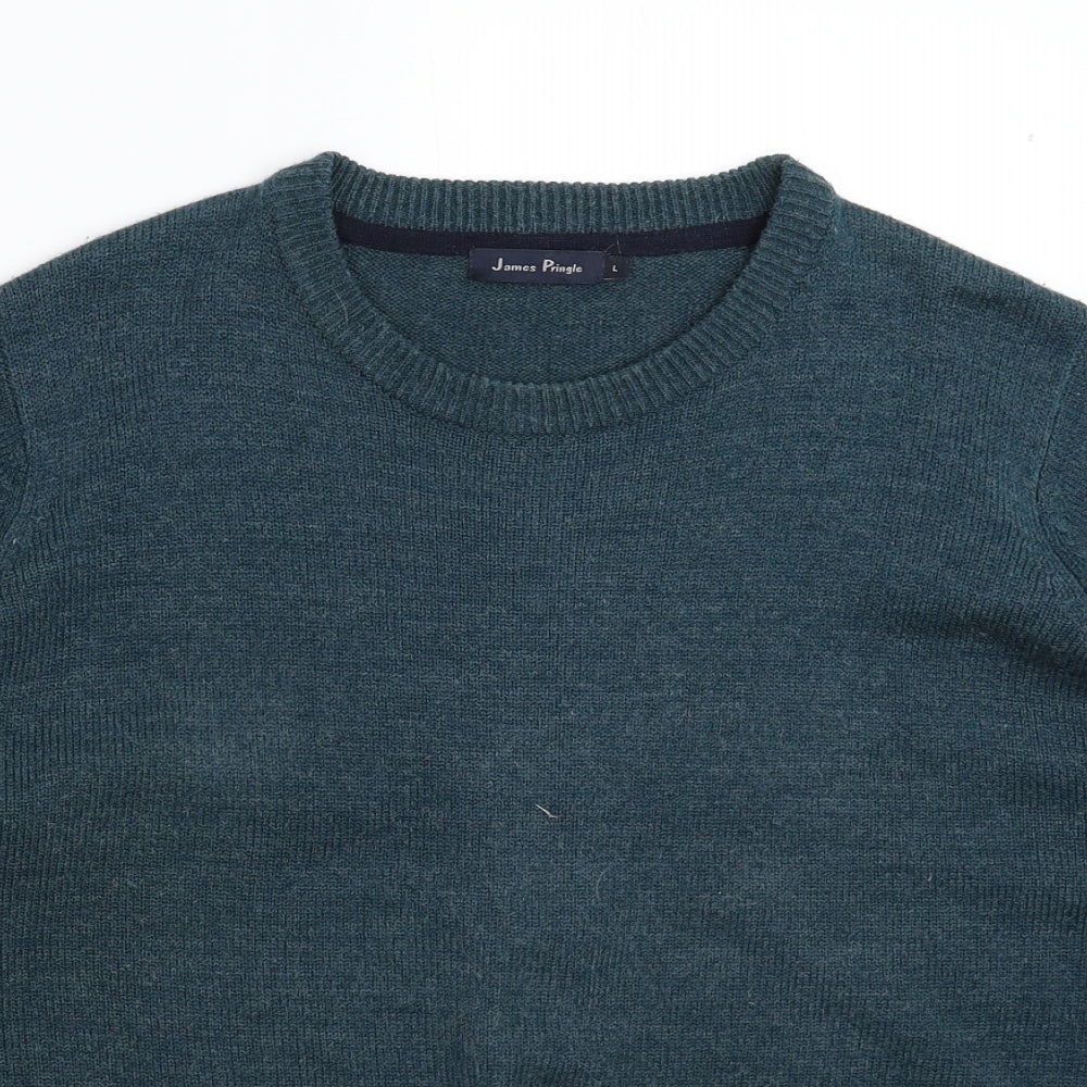 James Pringle Mens Blue  Knit Pullover Jumper Size L