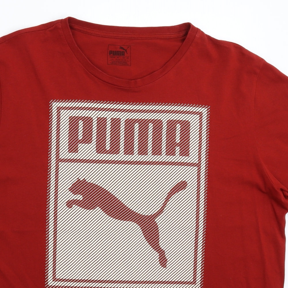 PUMA Mens Red    T-Shirt Size L