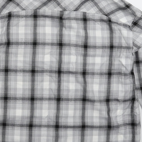 New Look Womens Grey Check  Basic Button-Up Size 14