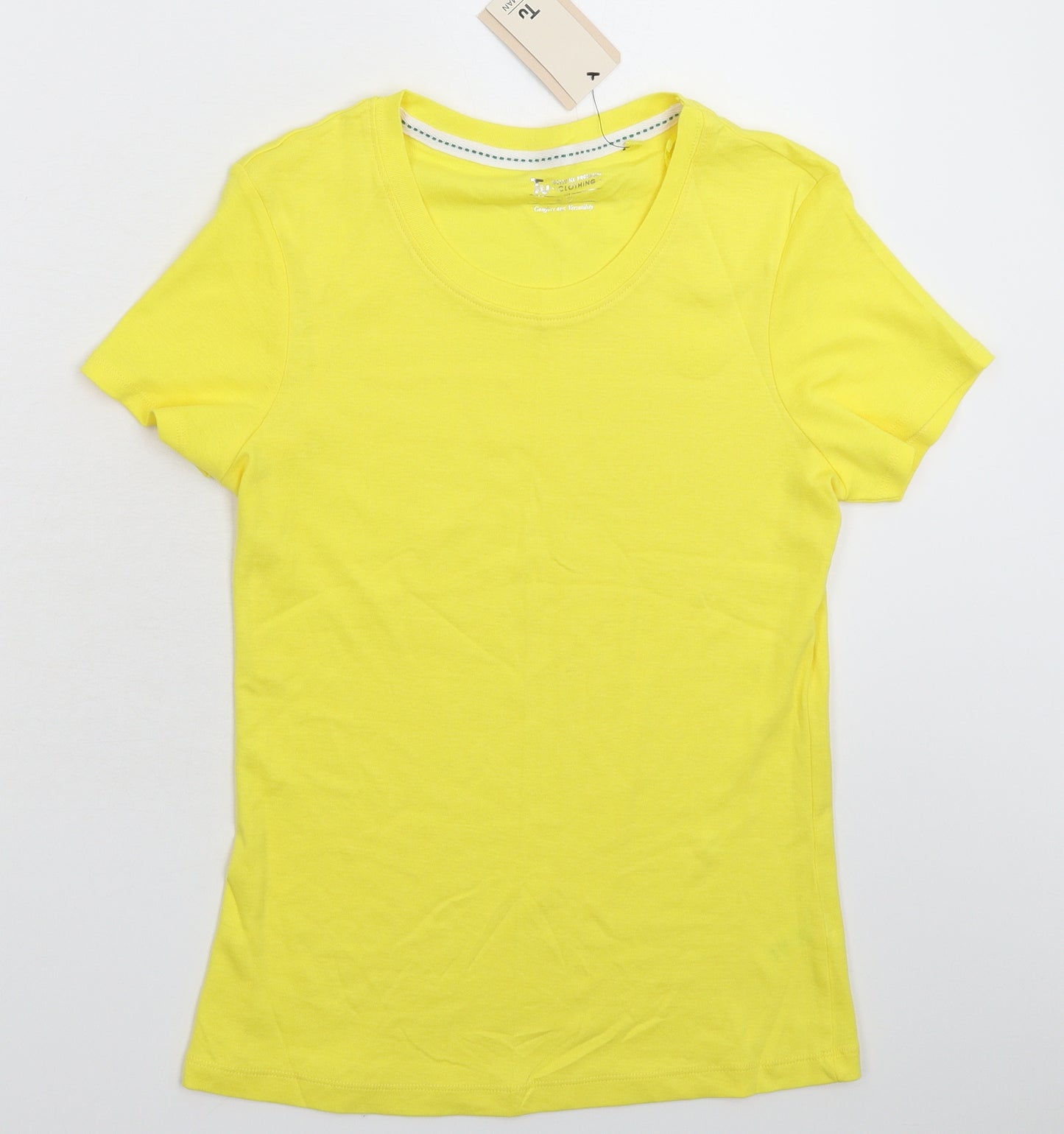 TU Womens Yellow   Basic T-Shirt Size 12