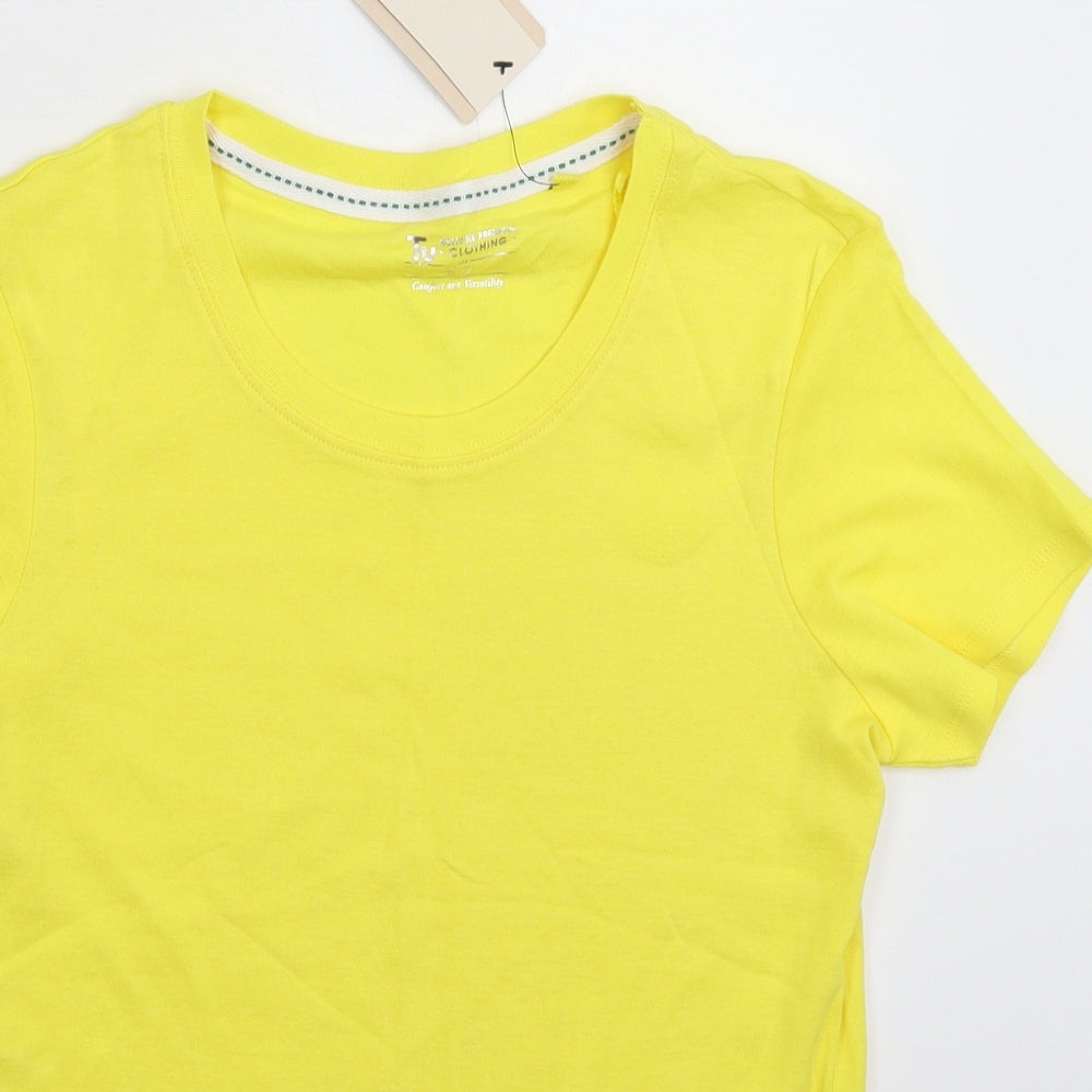 TU Womens Yellow   Basic T-Shirt Size 12