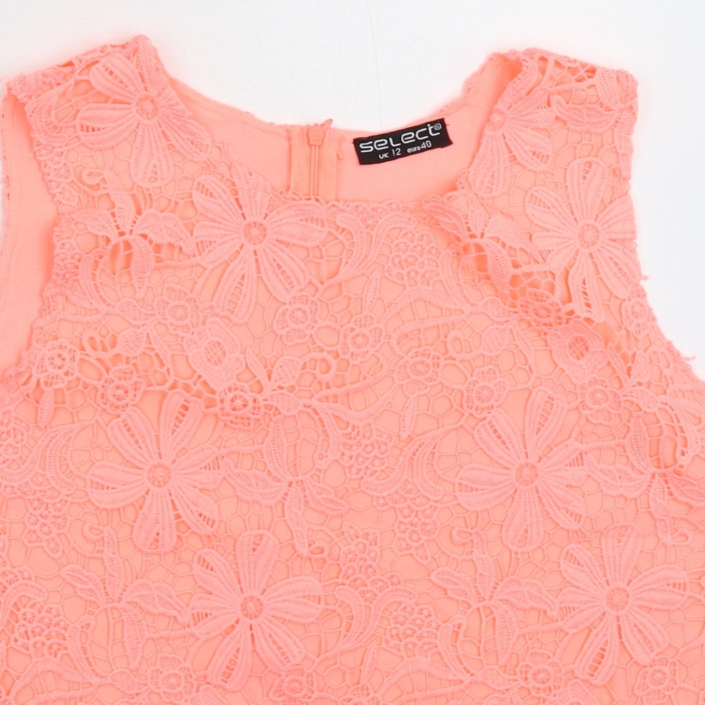 Select Womens Pink   Basic Tank Size 12