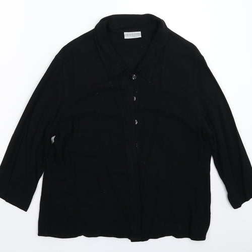 Offshoot Womens Black   Basic Button-Up Size L