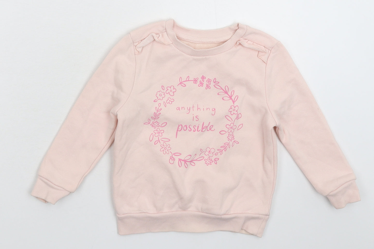 George Girls Pink   Pullover Sweatshirt Size 2-3 Years