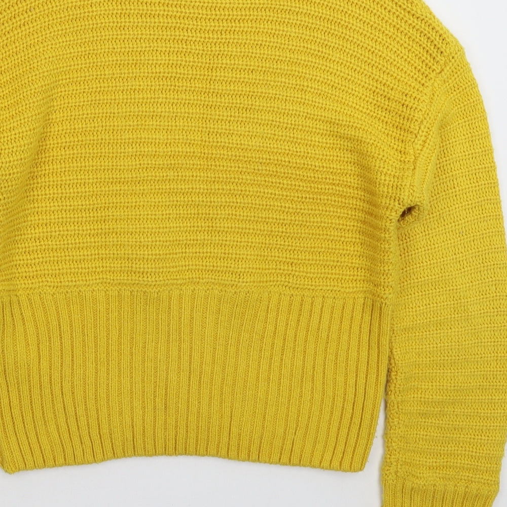 New Look Girls Yellow  Knit Pullover Jumper Size 12-13 Years
