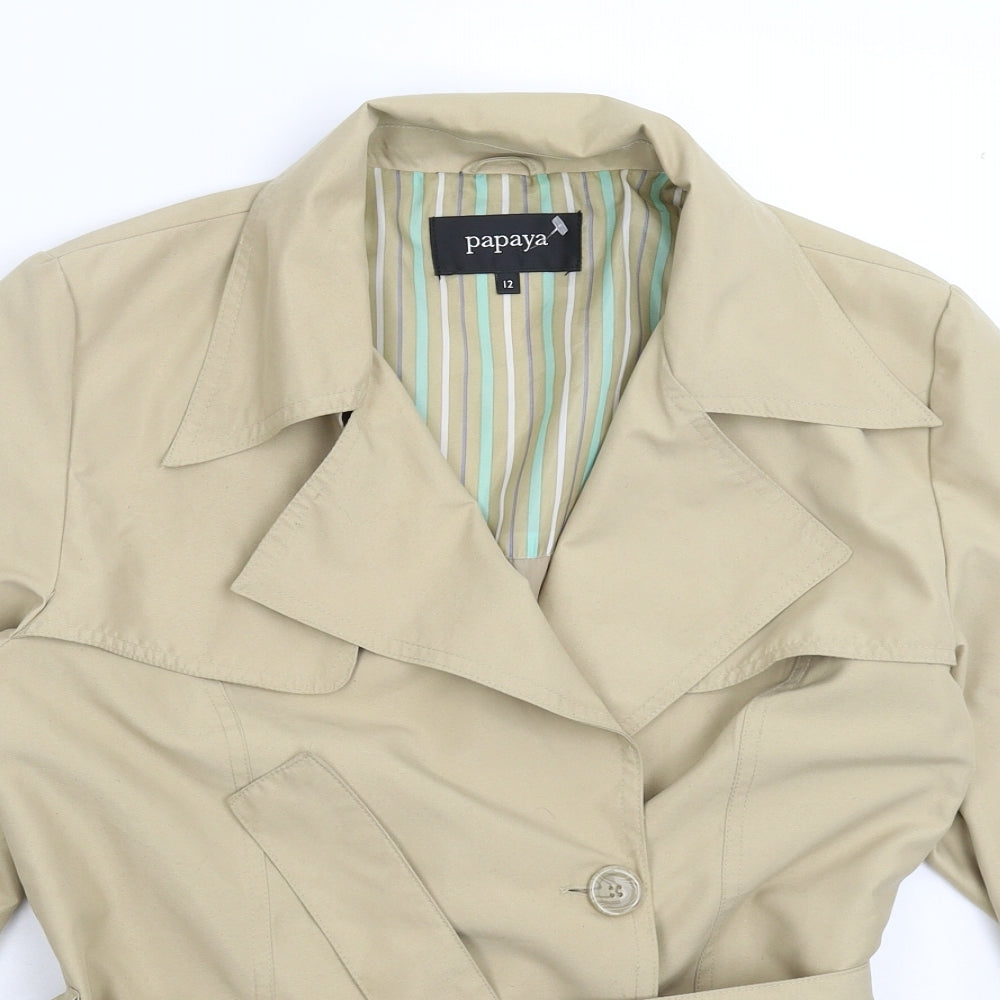 Papaya Womens Beige   Jacket  Size 12