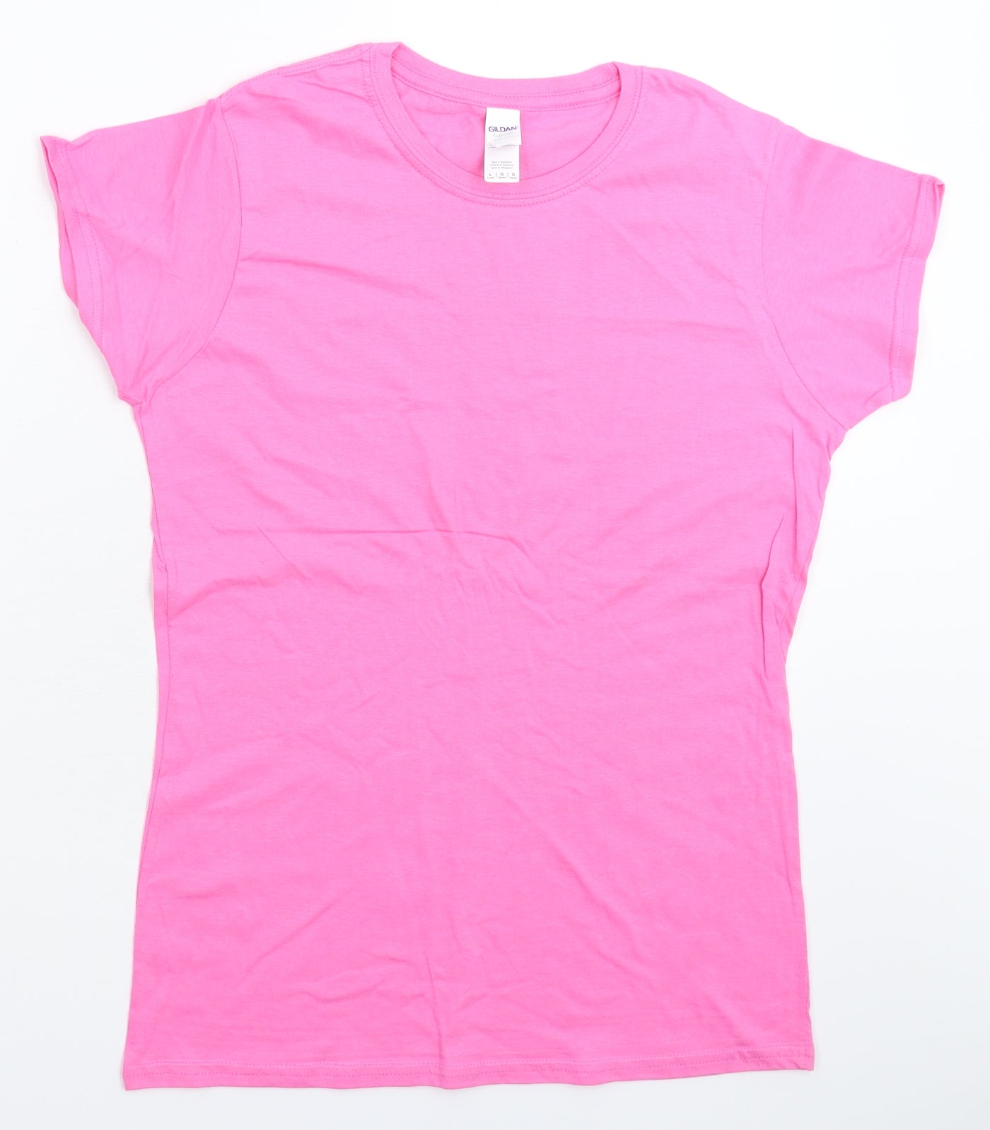 Gildan Womens Pink   Basic T-Shirt Size L