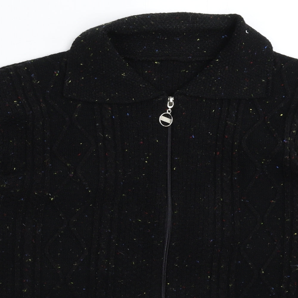 Preworn Womens Black  Knit Jacket Coatigan Size L