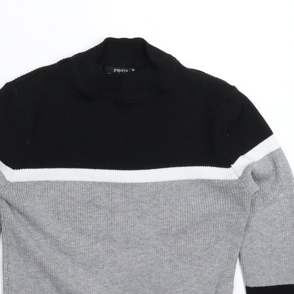 Papaya Womens Multicoloured  Knit Pullover Jumper Size 10