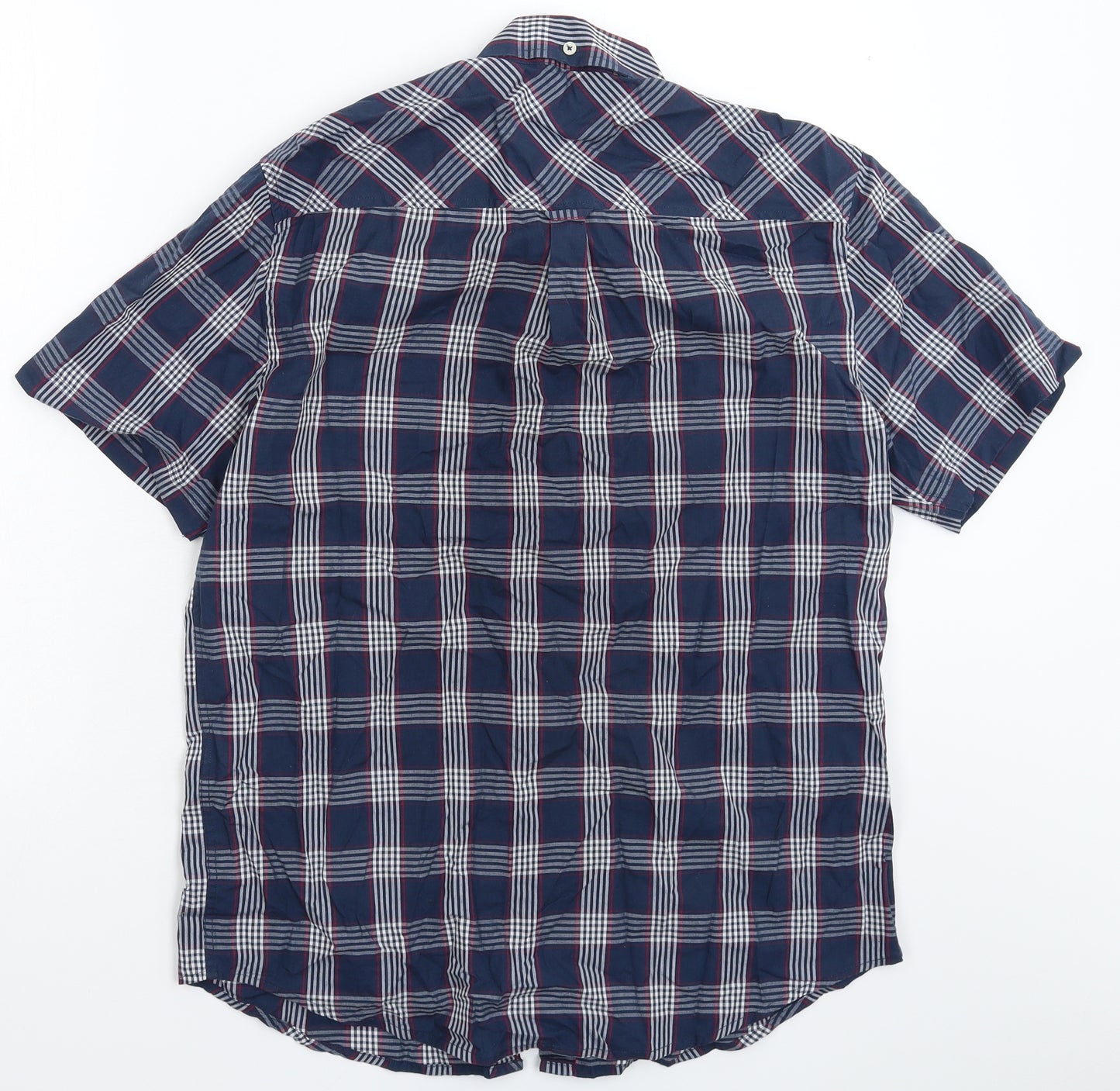 Ben Sherman Mens Blue Check   Button-Up Size M
