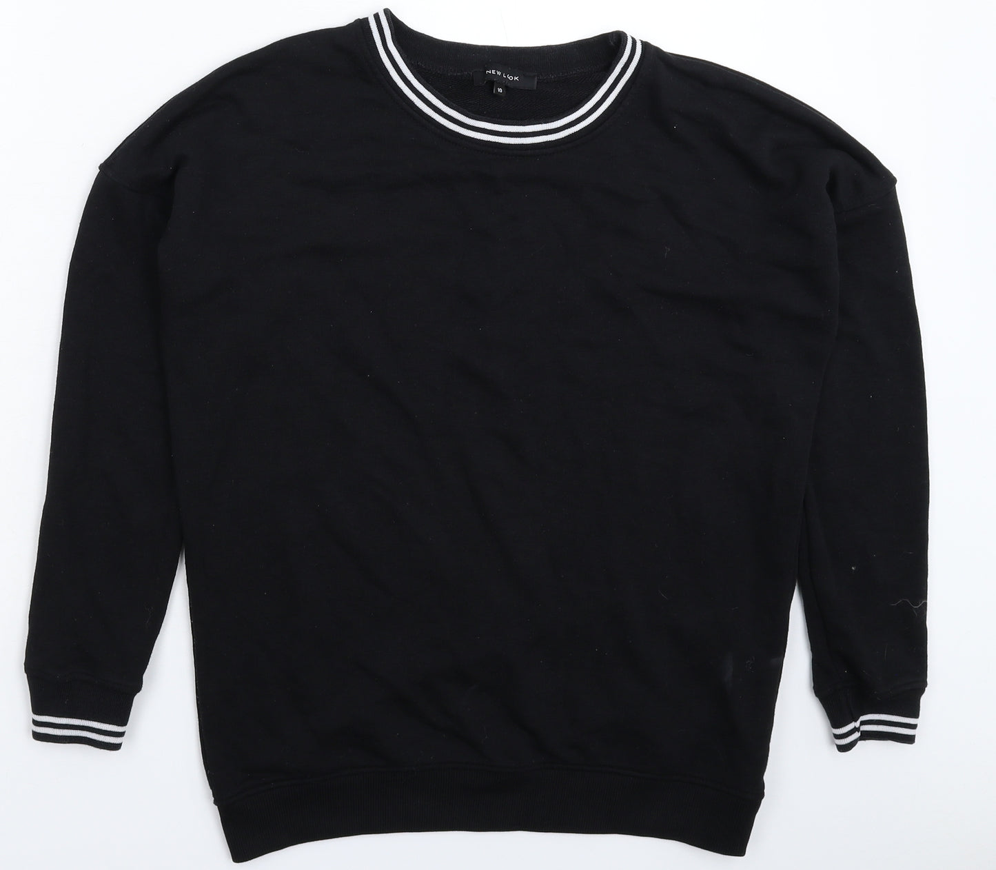 New Look Womens Black   Pullover Sweatshirt Size 10