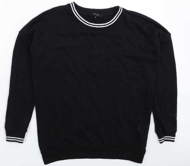 New Look Womens Black   Pullover Sweatshirt Size 10