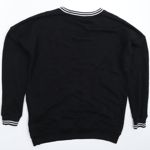 New Look Womens Black   Pullover Sweatshirt Size 10