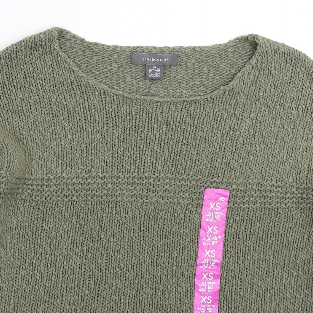 Primark Womens Green  Knit Pullover Jumper Size 8