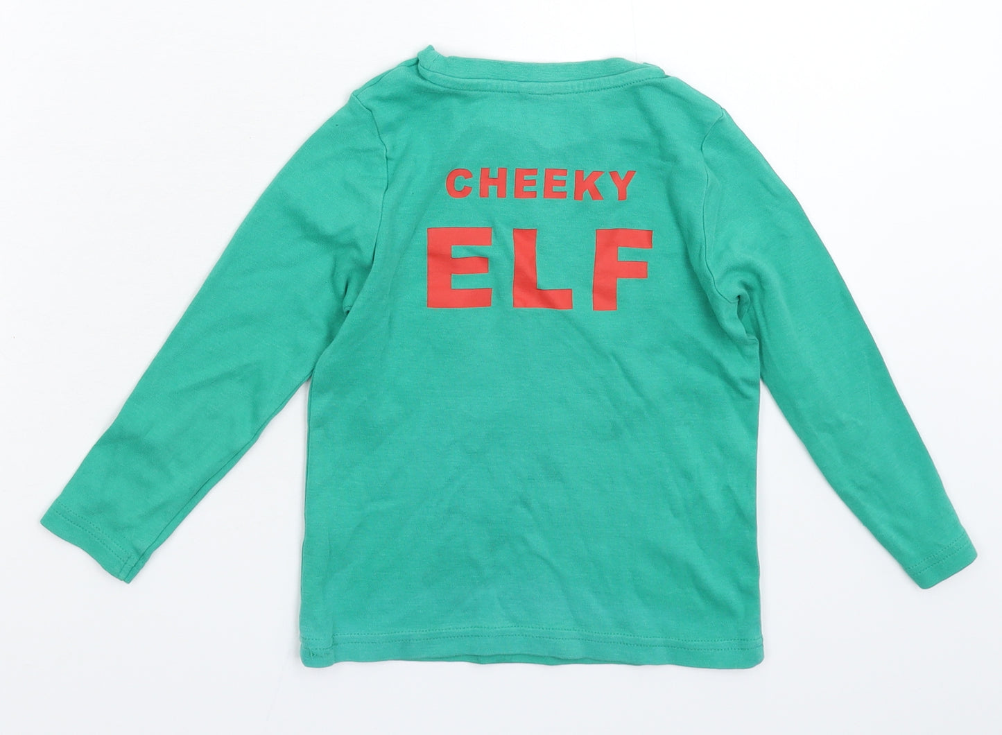 George Boys Green   Basic T-Shirt Size 3-4 Years  - Christmas