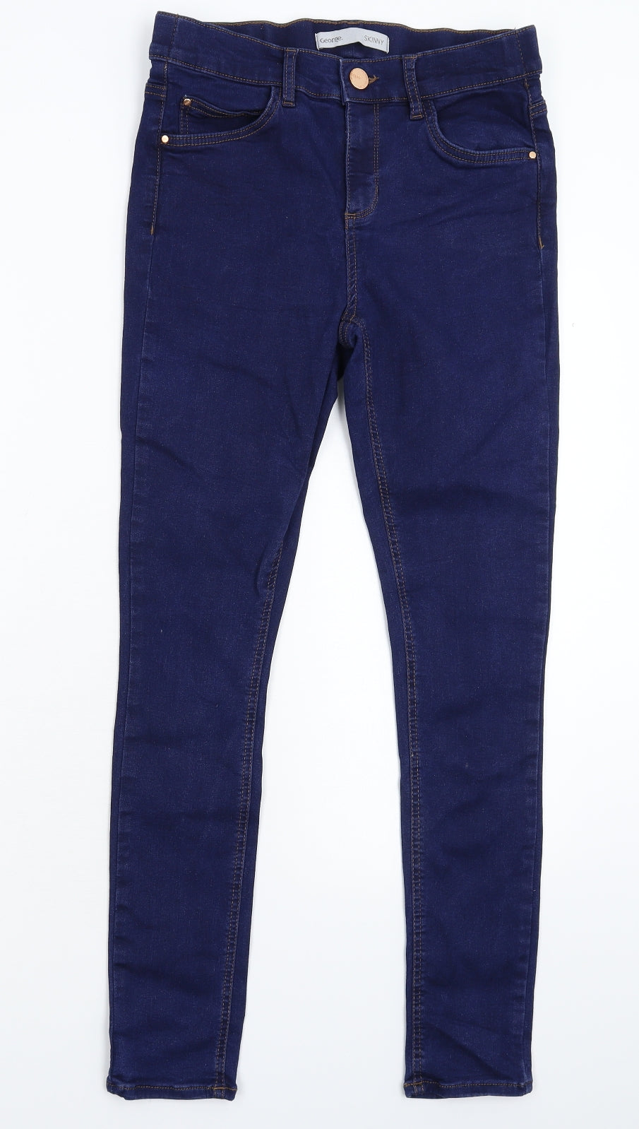 George Womens Blue  Denim Skinny Jeans Size 12 L28 in