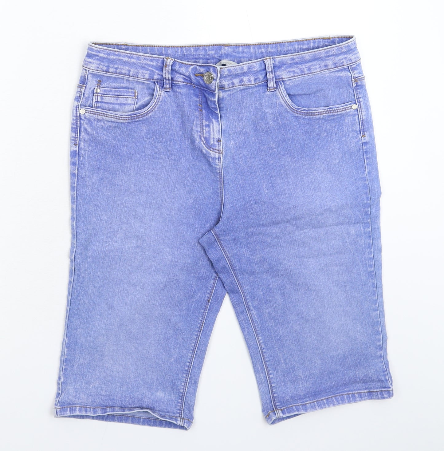 George Womens Blue  Denim Bermuda Shorts Size 14