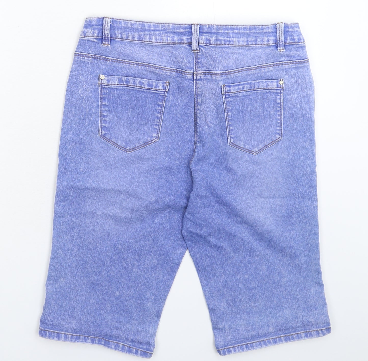 George Womens Blue  Denim Bermuda Shorts Size 14