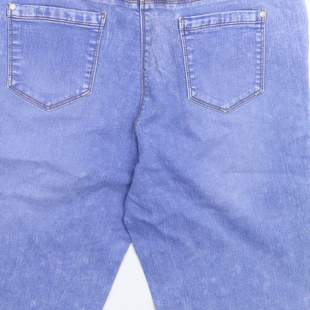 George Womens Blue  Denim Bermuda Shorts Size 14