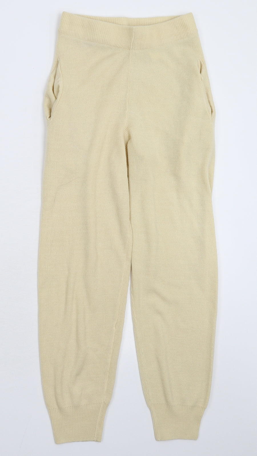 Boohoo Womens White  Knit Trousers  Size S L26 in