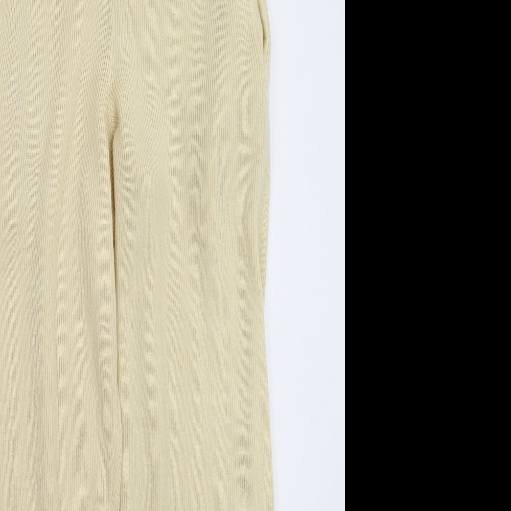 Boohoo Womens White  Knit Trousers  Size S L26 in