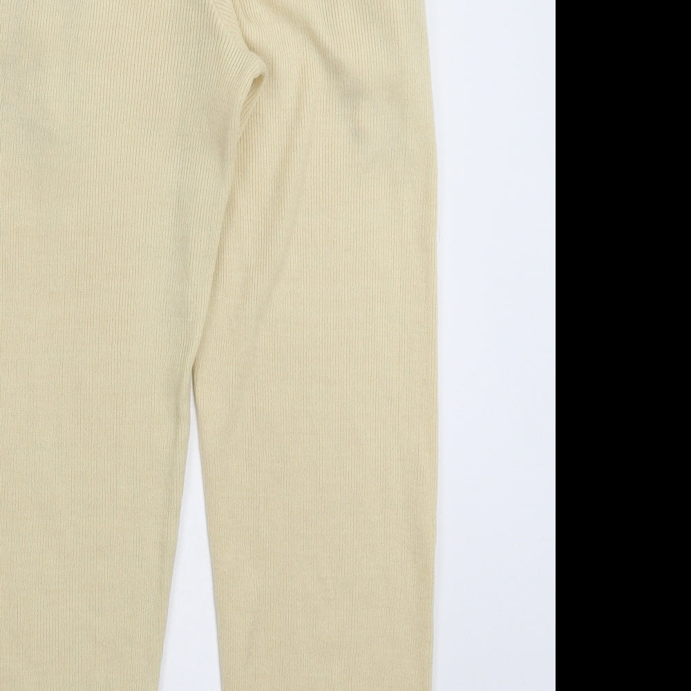 Boohoo Womens White  Knit Trousers  Size S L26 in