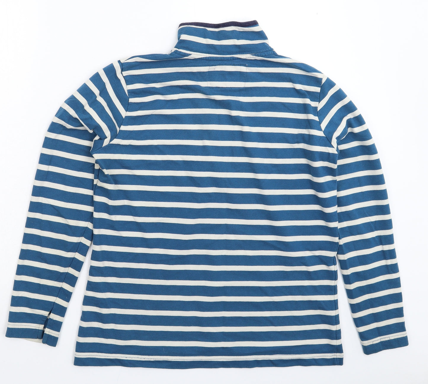 Crane Womens Blue Striped  Pullover Sweatshirt Size 12