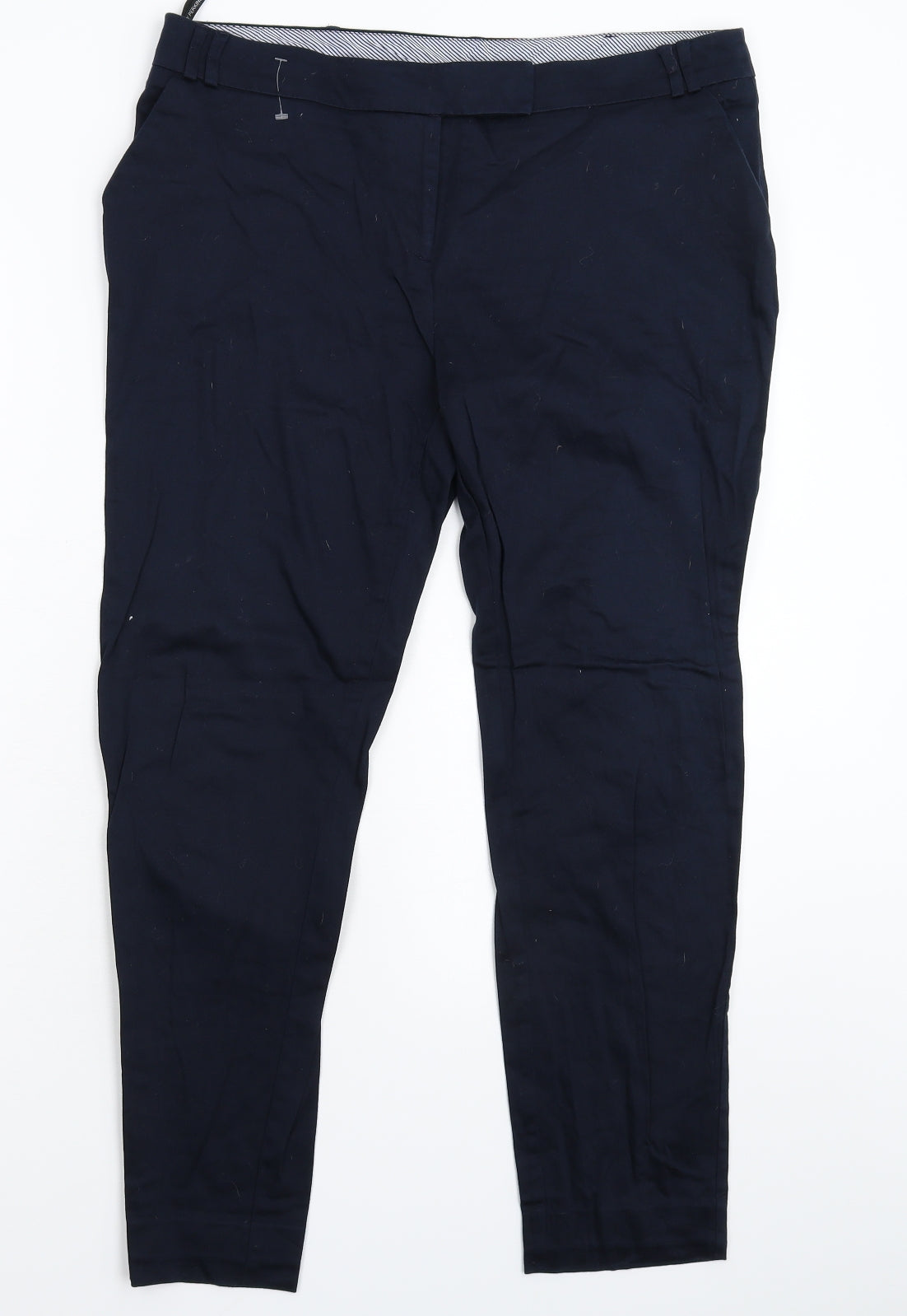 Dorothy Perkins Womens Blue   Chino Trousers Size 12 L26 in