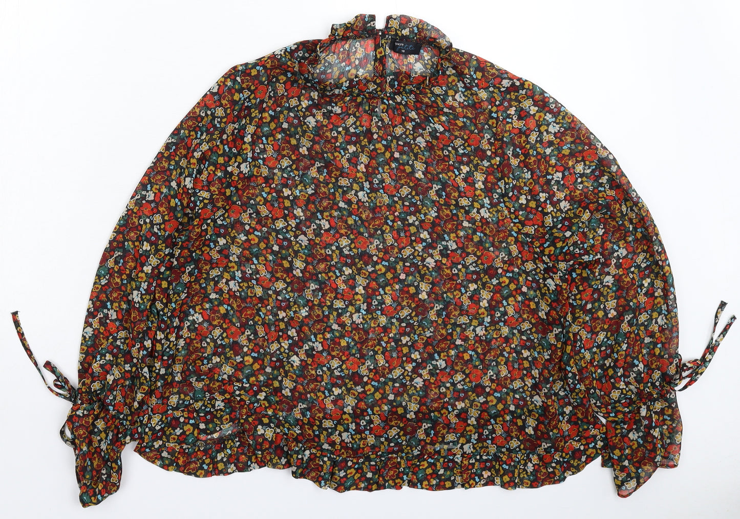 Papaya Womens Multicoloured Floral  Basic Blouse Size 16
