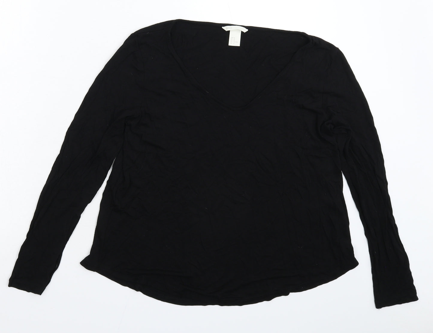 H&M Womens Black  Knit Pullover Jumper Size M