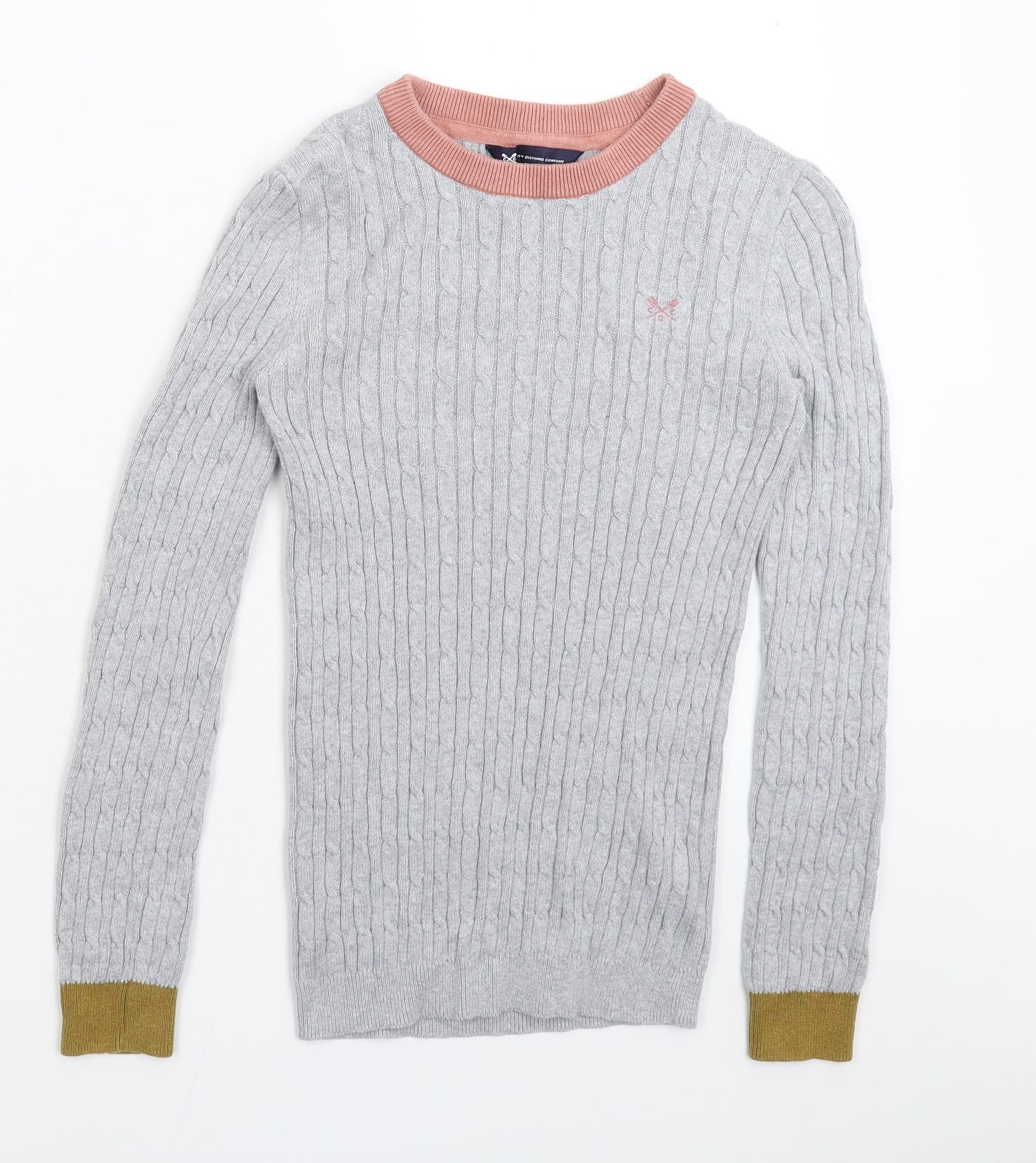 Crew Clothing Womens Grey  Knit Pullover Jumper Size 10