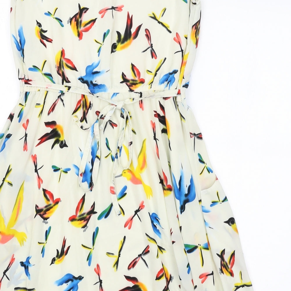 Blue Inc Womens Ivory   Fit & Flare  Size S