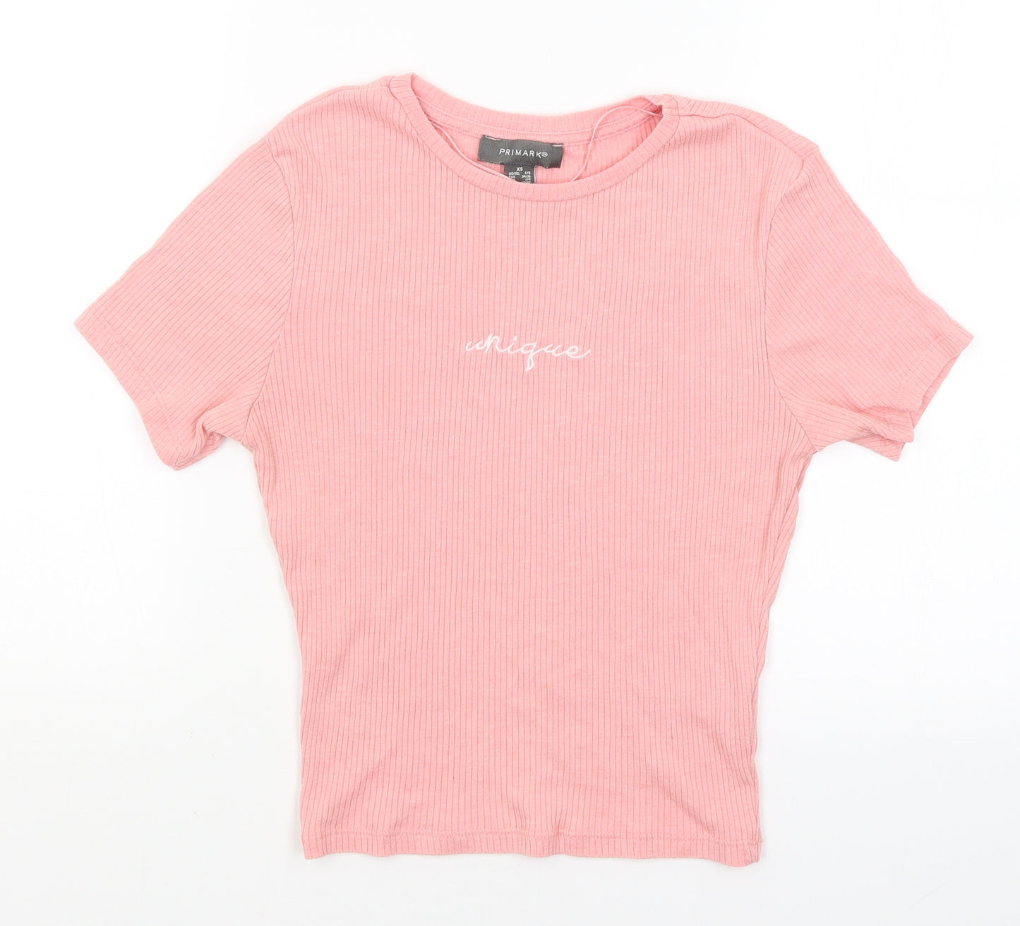 Primark Womens Pink   Basic T-Shirt Size XS  - Unique