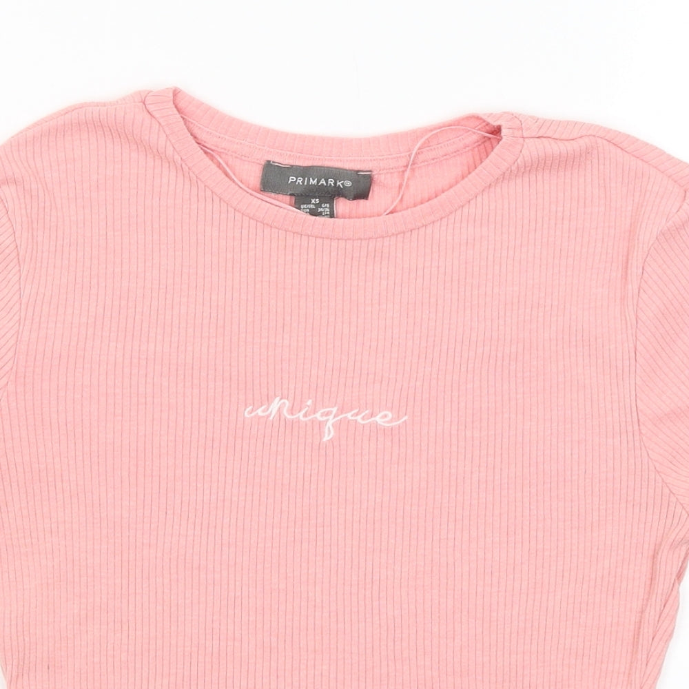 Primark Womens Pink   Basic T-Shirt Size XS  - Unique