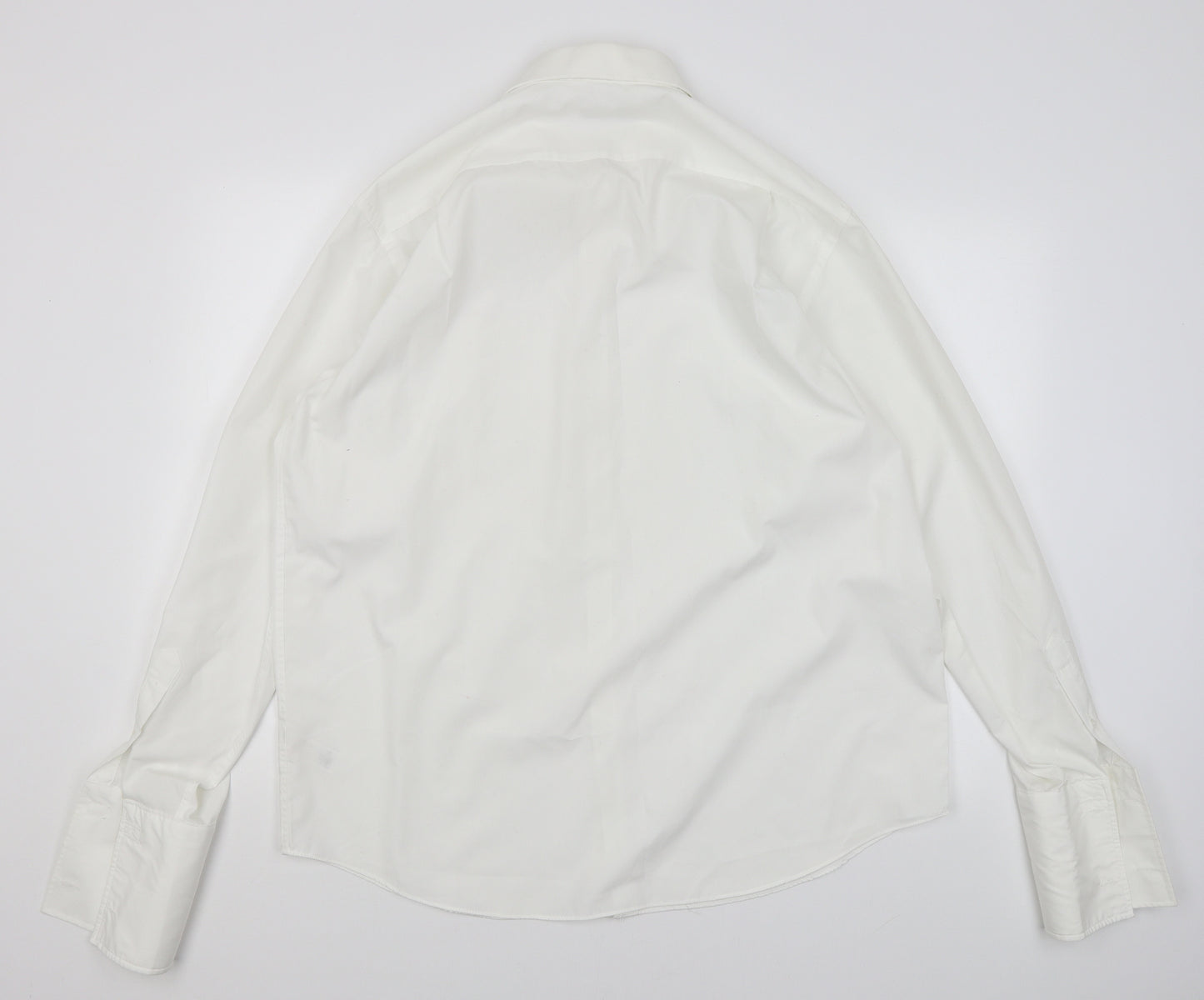 Thomas Nash Mens White    Dress Shirt Size 17
