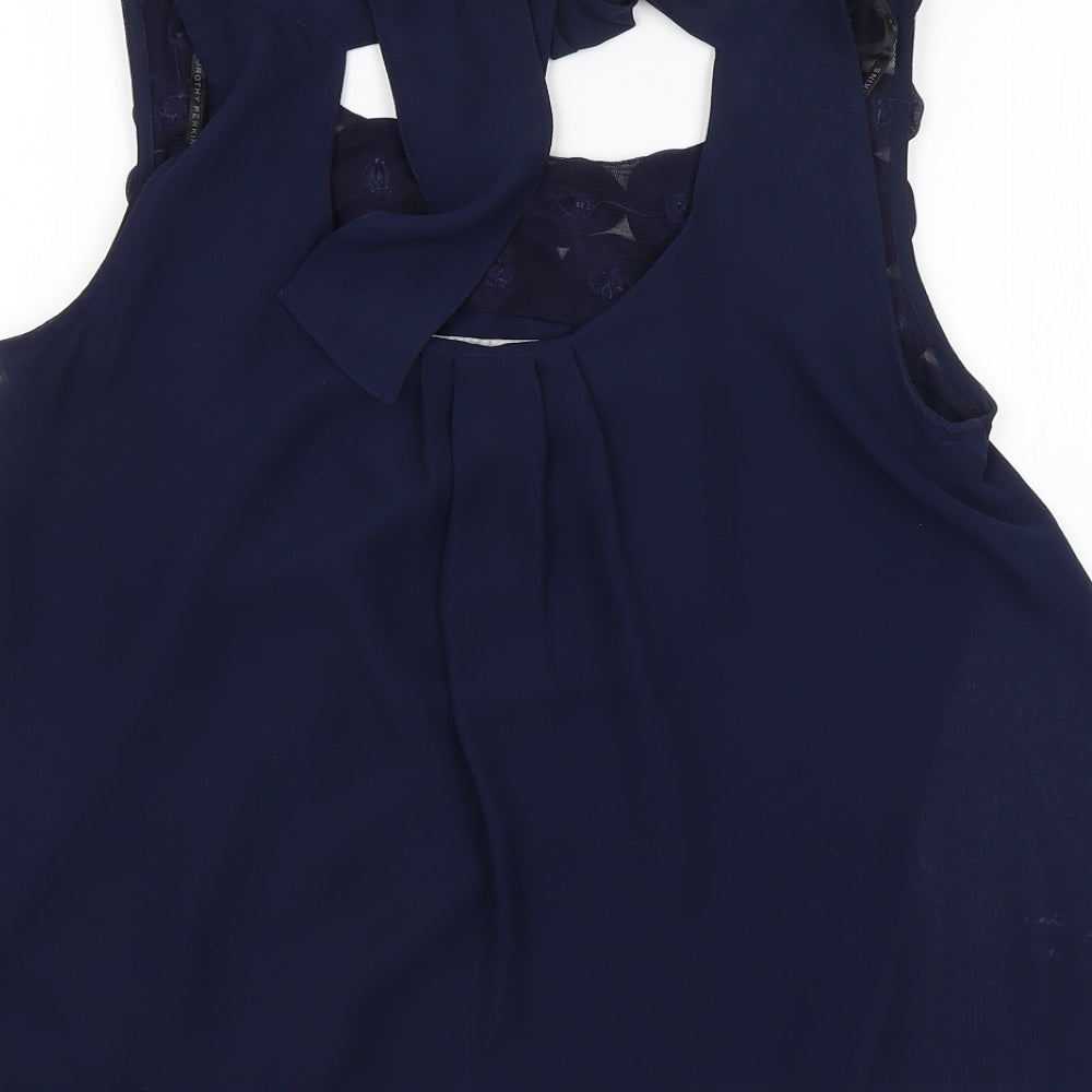 Dorothy Perkins Womens Blue   Basic Blouse Size 10