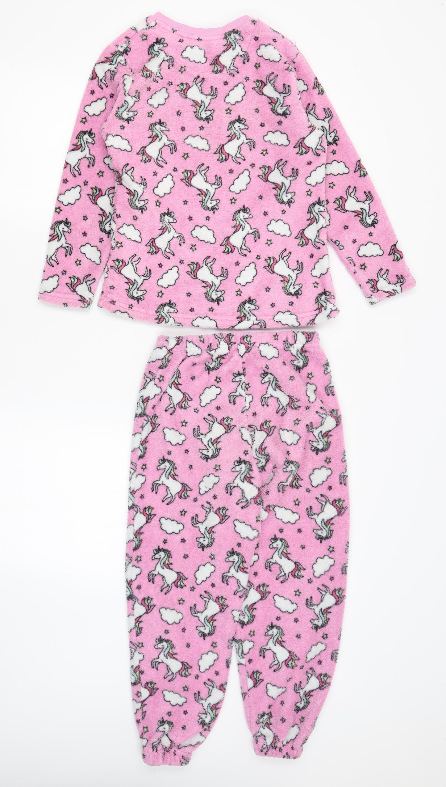 Sweet Dreams Girls Pink Solid  Top Pyjama Set Size 8-9 Years  - Unicorns