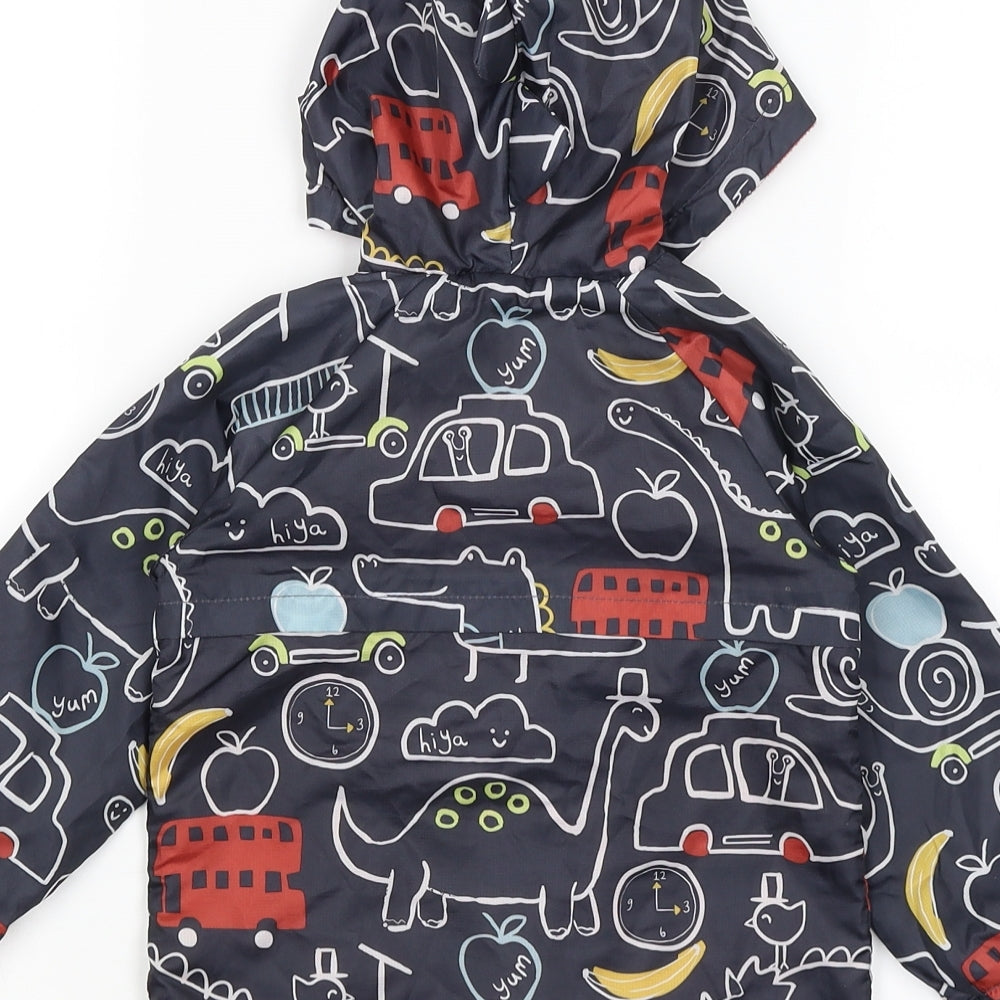 George Baby Grey   Rain Coat Coat Size 12-18 Months  - Cartoon Animals