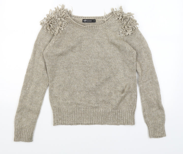 Internacionale Womens Beige   Pullover Jumper Size 8