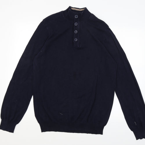 Brave Soul Mens Blue   Pullover Jumper Size L