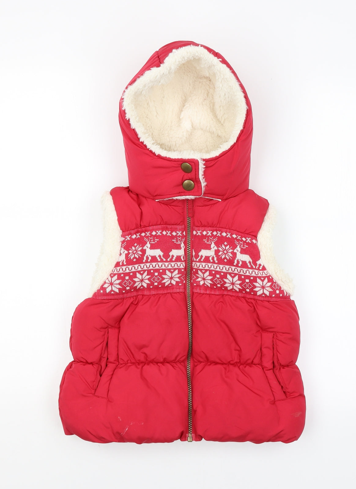 NEXT Girls Pink   Gilet Coat Size 7-8 Years  - Christmasq
